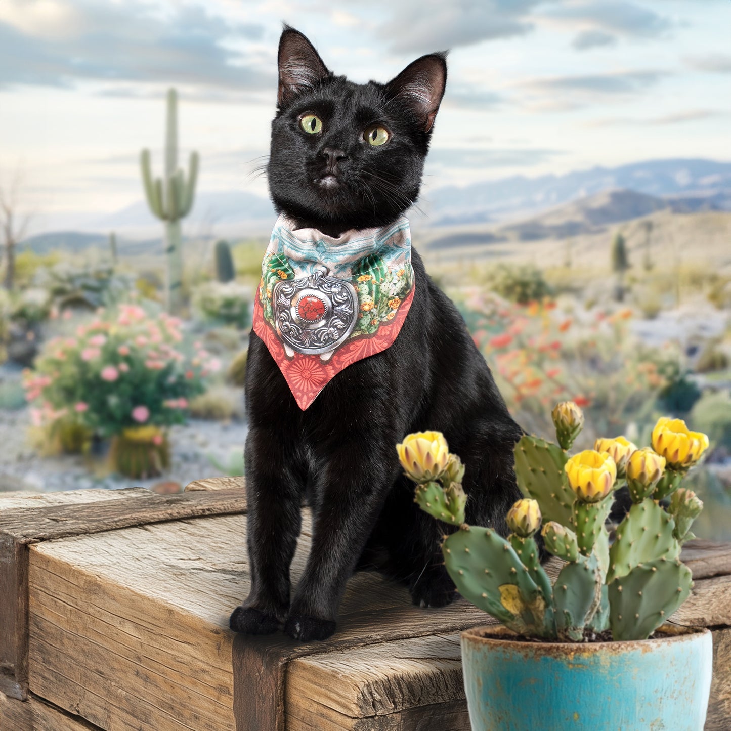 Coral Concho Bandana