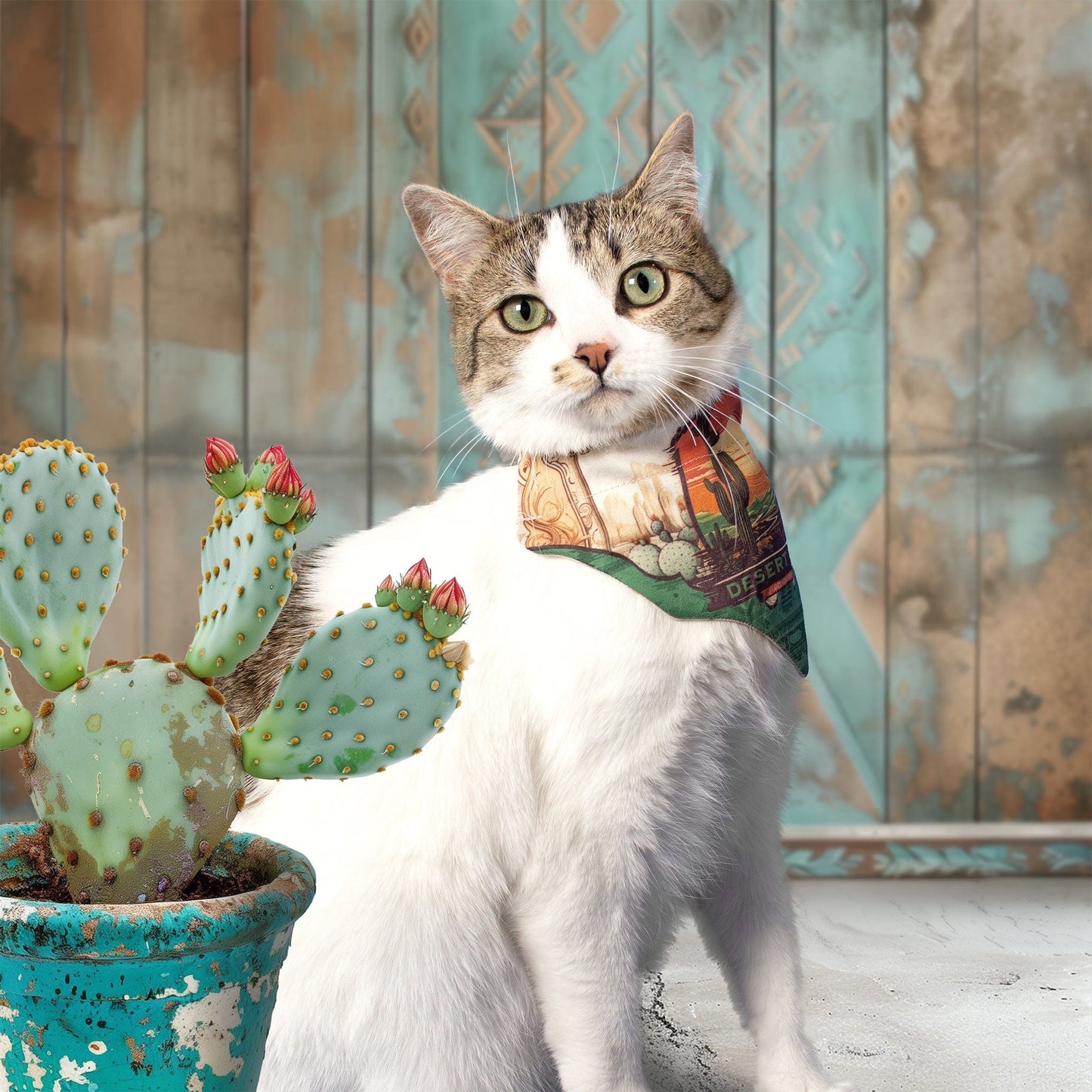 Purrfectly Prickly Cat Bandana