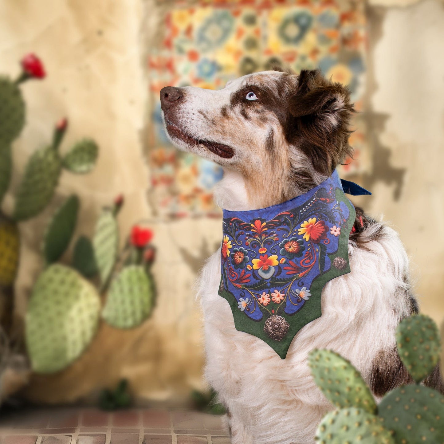 Indigo Flores Dog Bandana