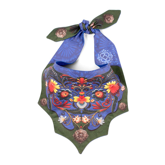 Indigo Flores Dog Bandana